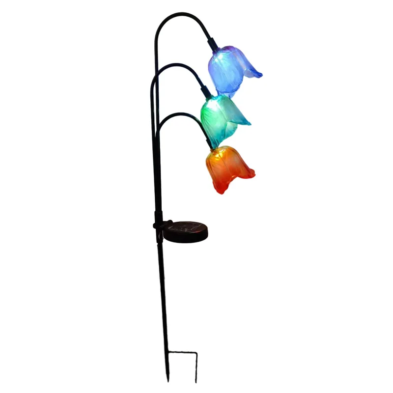SM25508 ABS Plastic Tulip Flower Solar Tabletop Lamp_2