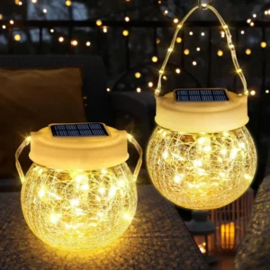 SM25510 PP Plastic Solar Hanging Crackle Glass Jar (Color Light)_2
