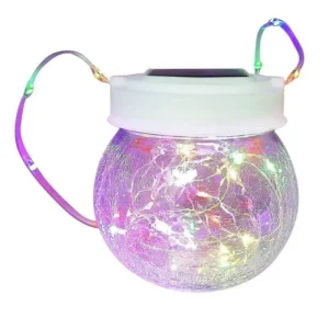 SM25510 PP Plastic Solar Hanging Crackle Glass Jar (Color Light)_5
