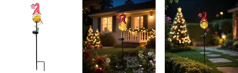 SM25515 Metal-iron + Glass Solar Genie Lawn Stake Light_4