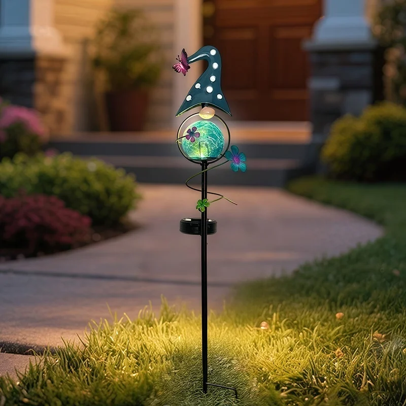 SM25515 Metal-iron + Glass Solar Genie Lawn Stake Light_6
