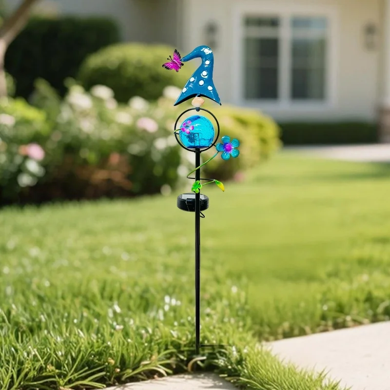 SM25515 Metal-iron + Glass Solar Genie Lawn Stake Light_7
