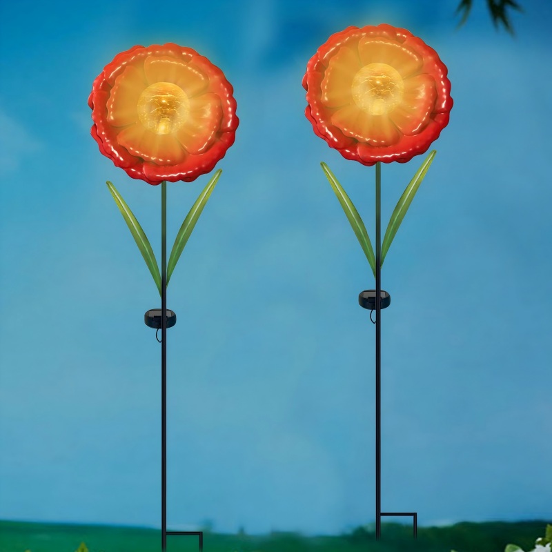 sm25520 metal iron solar garden decoration tabletop lamp