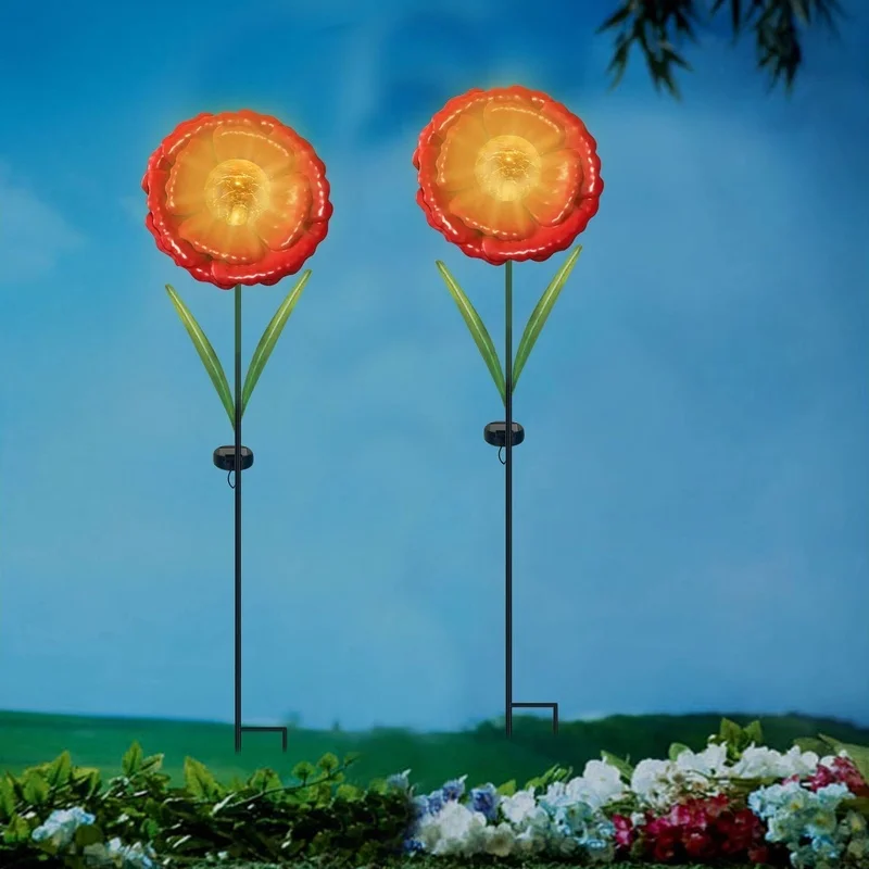 SM25520 Metal Iron Solar Garden Decoration Tabletop Lamp_2