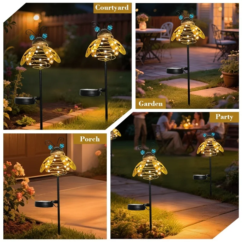 SM25522 metal-iron + Plastic PP Solar Tabletop Lamp with Animal Decorations_2