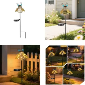 SM25522 metal-iron + Plastic PP Solar Tabletop Lamp with Animal Decorations_3