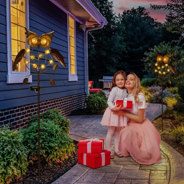SM25537 Plastic PP Solar Owl Bird Animal Stake Light_2