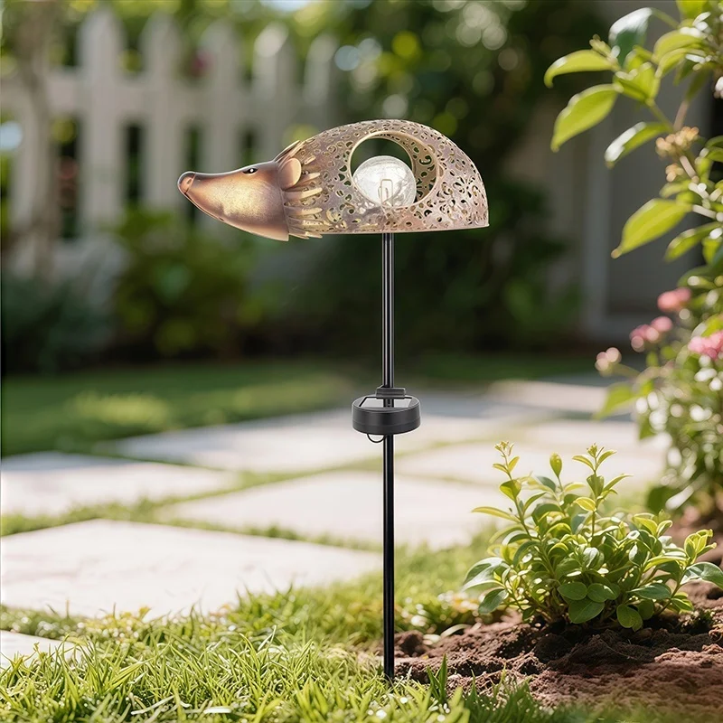 SM25538 Plastic PP Solar Hedgehog Animal Stake Light_2