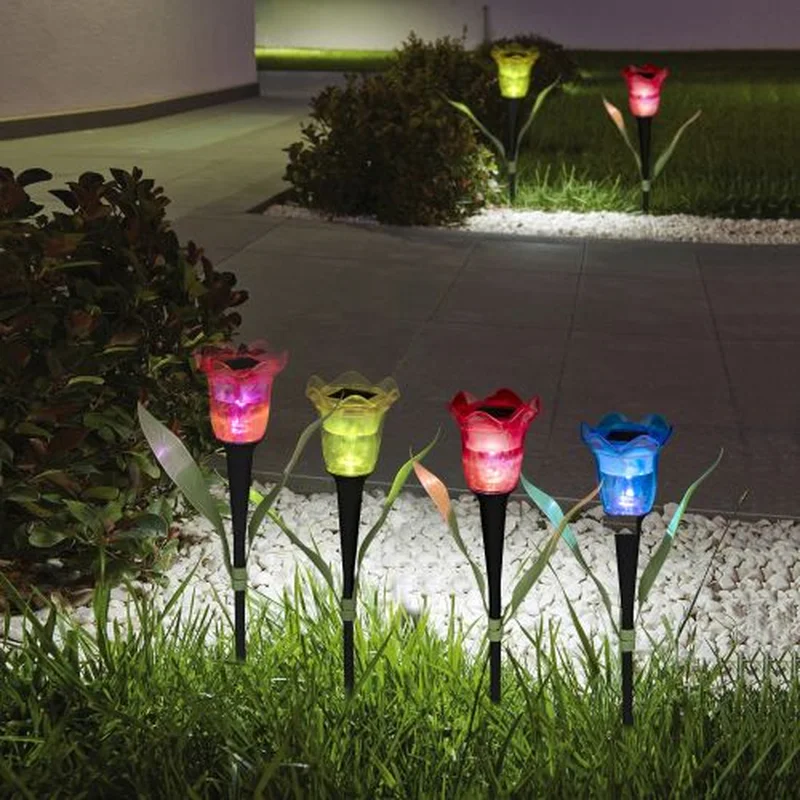 SM25547 PP Plastic Tulip Garden Solar Stake Light_3