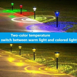 SM25548 Plastic-ABS + PC Square Science Fiction Solar Lawn Stake Light