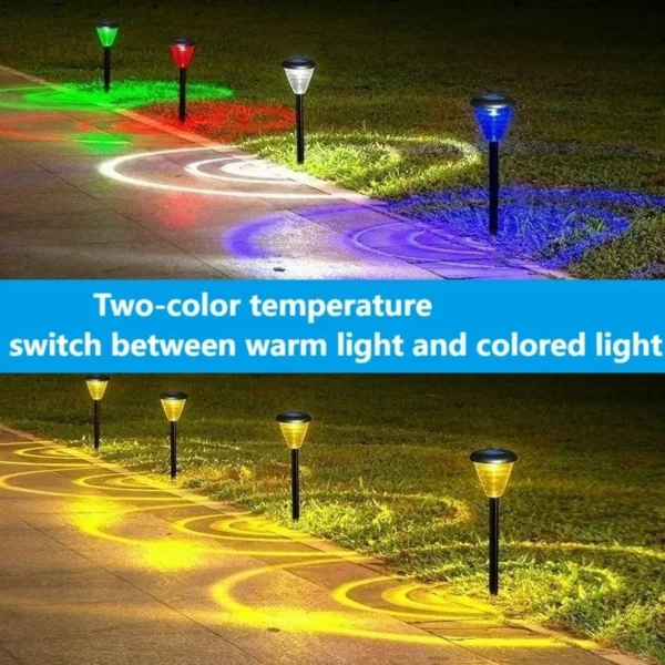 SM25548 Plastic-ABS + PC Square Science Fiction Solar Lawn Stake Light