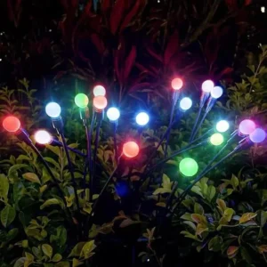 SM25569 ABS+PP Plastic 6 LED Firefly Animal Shape Solar Stake Light