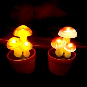 sm25575 solar mushroom tabletop light with 3 leds