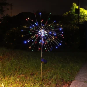 SM25597 ABS Plastic Solar-Powered Fireworks Stake Light