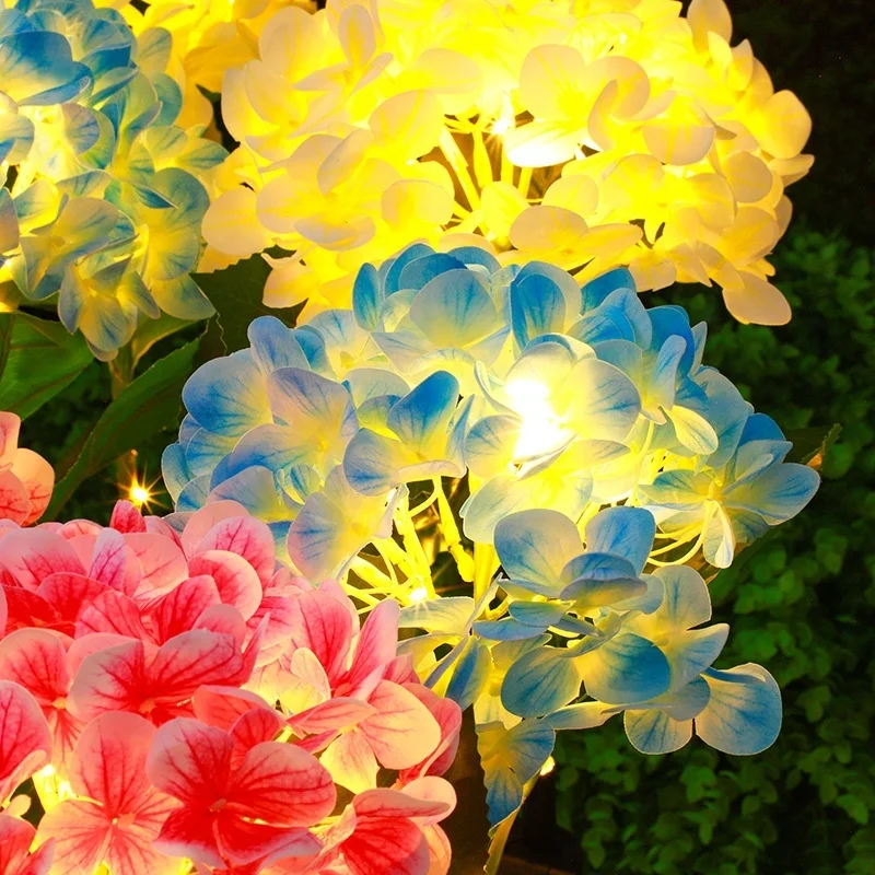 SM25646 Plastic PP Hydrangea Flower Solar Stake Light_4