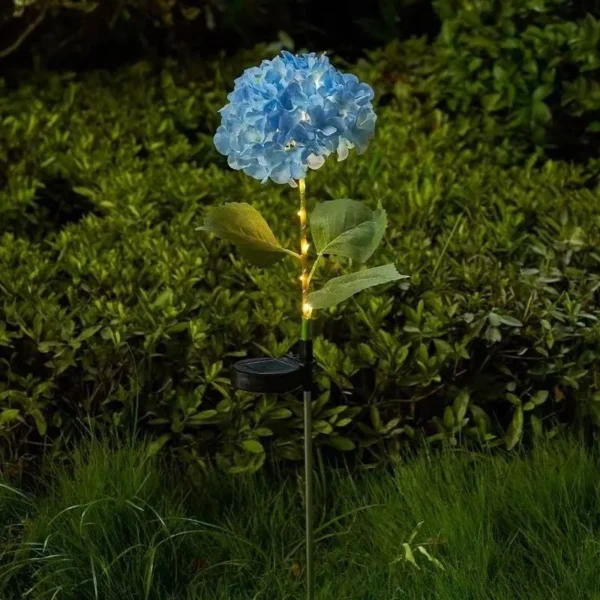 SM25646 Plastic PP Hydrangea Flower Solar Stake Light_5