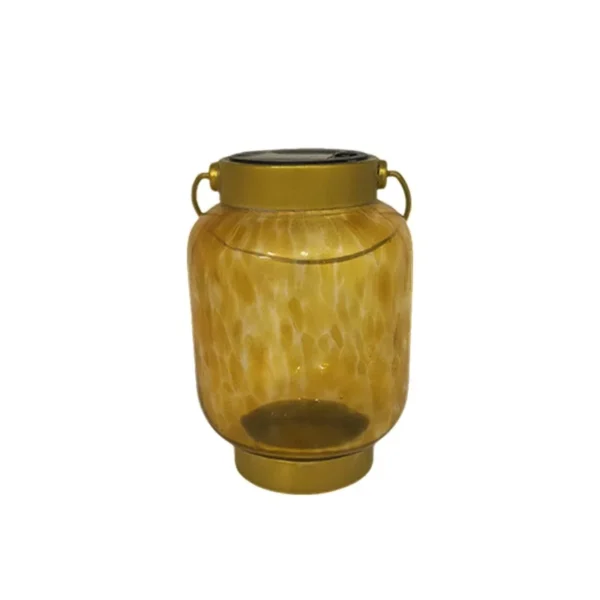 SM25662 Cylindrical Plastic PP Glass Solar Lantern Hanging Light_5