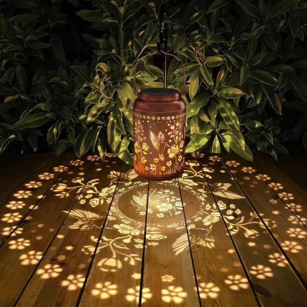 SM25663 Plastic PP Hummingbird Bird Solar Hanging Lantern Animal_2