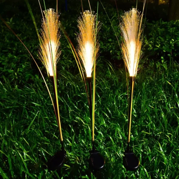 SM25664 ABS Plastic Optical Fiber Solar Reed Stake Light