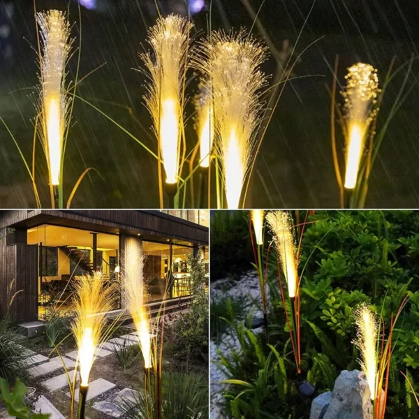 SM25664 ABS Plastic Optical Fiber Solar Reed Stake Light_3