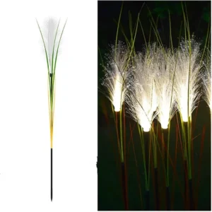 SM25664 ABS Plastic Optical Fiber Solar Reed Stake Light_4