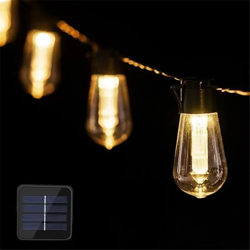 SM25666 PP Plastic Solar Water Drip Ball Bulb Globe String Light_3