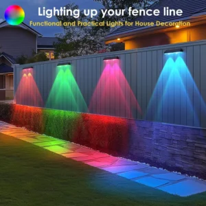 SM25677 Multi-Color Plastic PP Solar Wall Light for Deck