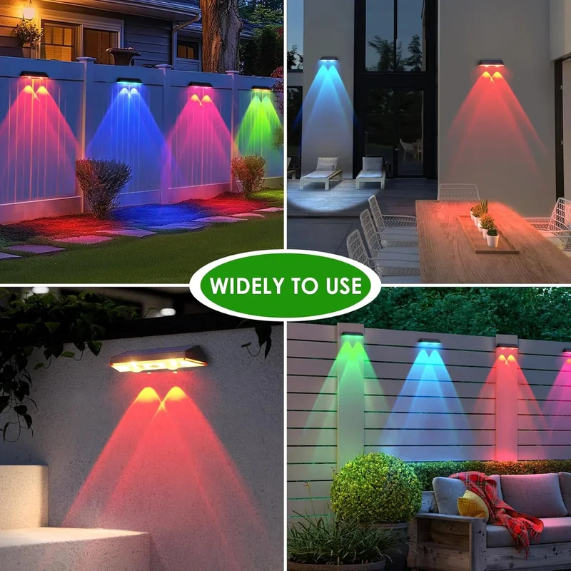 SM25677 Multi-Color Plastic PP Solar Wall Light for Deck_2