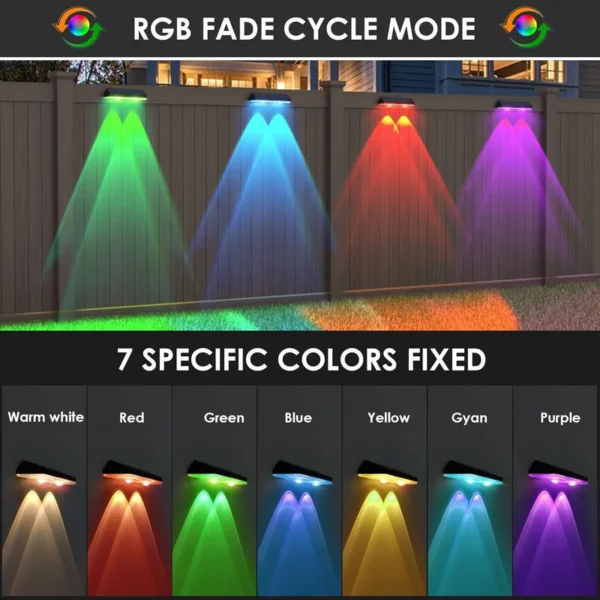 SM25677 Multi-Color Plastic PP Solar Wall Light for Deck_4