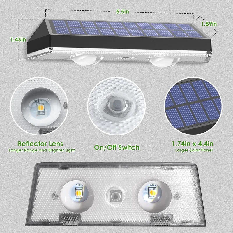 SM25677 Multi-Color Plastic PP Solar Wall Light for Deck_5