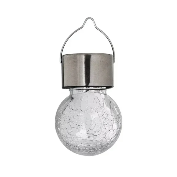 SM25690 PP Plastic Solar Hanging Cracked Glass Globe Jar Lantern Light_2