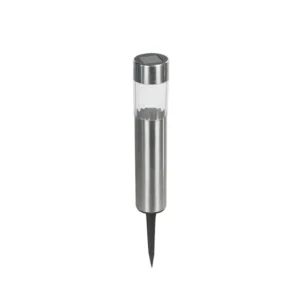 SM25694 Plastic PP Stainless Steel Solar Stake Lights, Set of 4 Cylinder Jar Panels (4pcs)