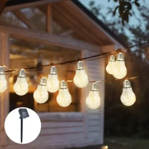SM25703 ABS Plastic 10 LED Solar String Light Bulbs