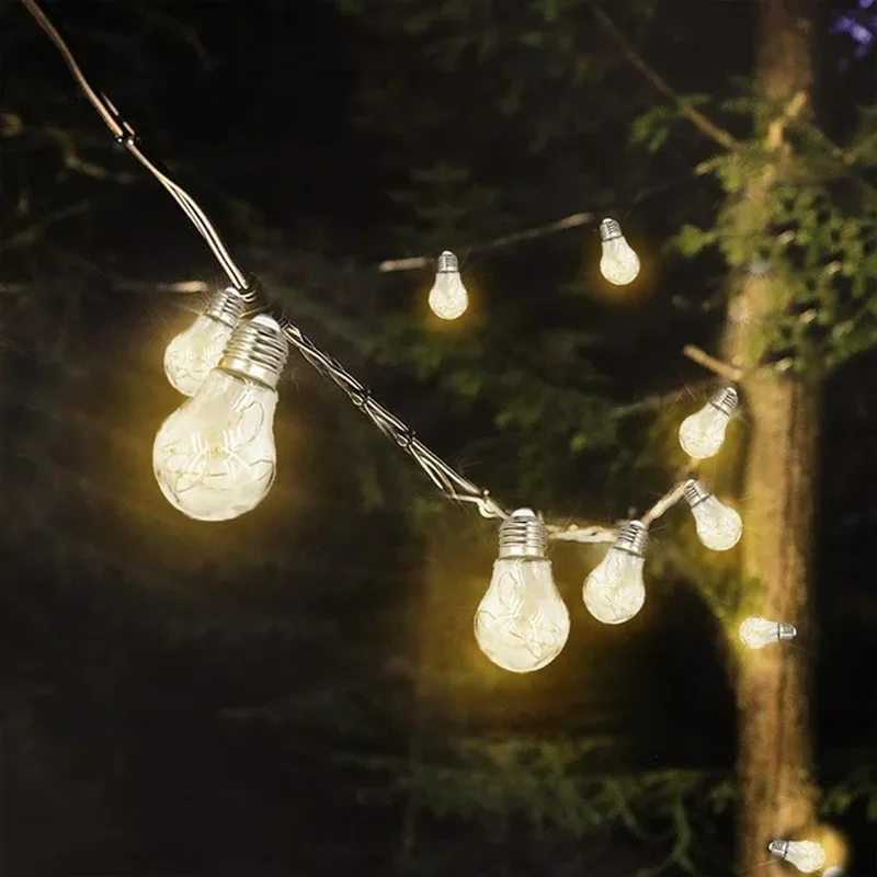 SM25703 ABS Plastic 10 LED Solar String Light Bulbs_2