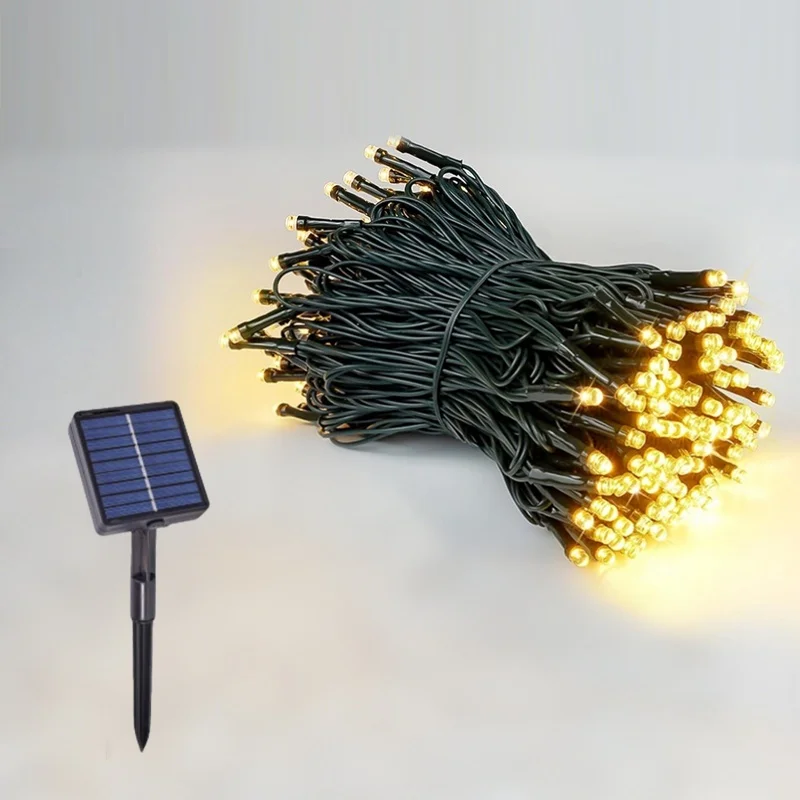 SM25704 ABS Plastic 50 LED Solar Globe String Lights