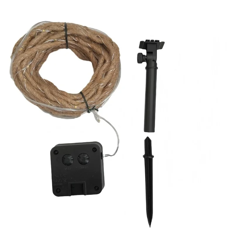 SM25736 Solar-Powered Hemp Rope Tabletop Lamp_3