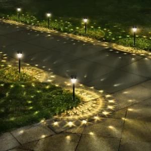 SM25737 ABS Plastic Solar Landscape Stake Lantern Light_2