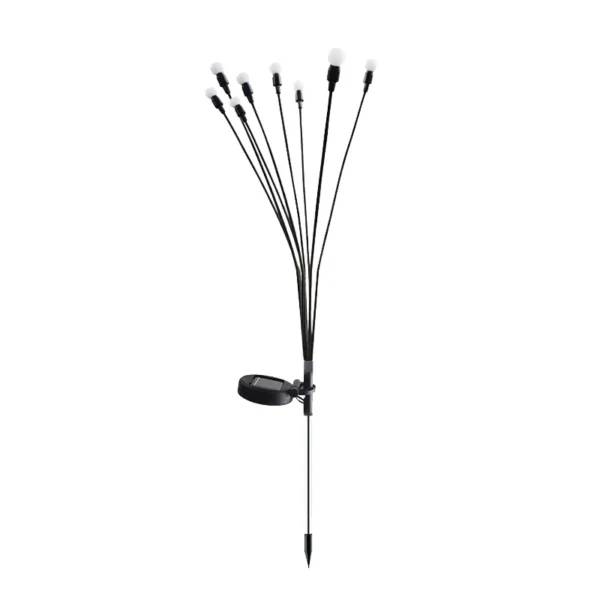 SM25744 Solar-Powered Plastic PP Dandelion Flower Stake Light - Green & Purple Decorative Small Lamp