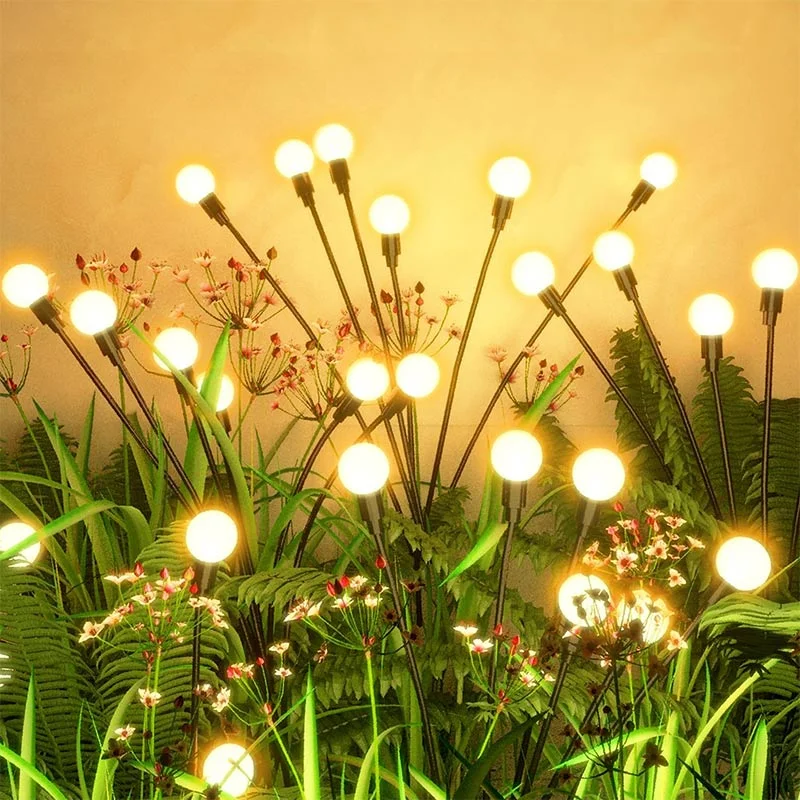 SM25744 Solar-Powered Plastic PP Dandelion Flower Stake Light - Green & Purple Decorative Small Lamp_2