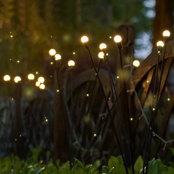 SM25744 Solar-Powered Plastic PP Dandelion Flower Stake Light - Green & Purple Decorative Small Lamp_3