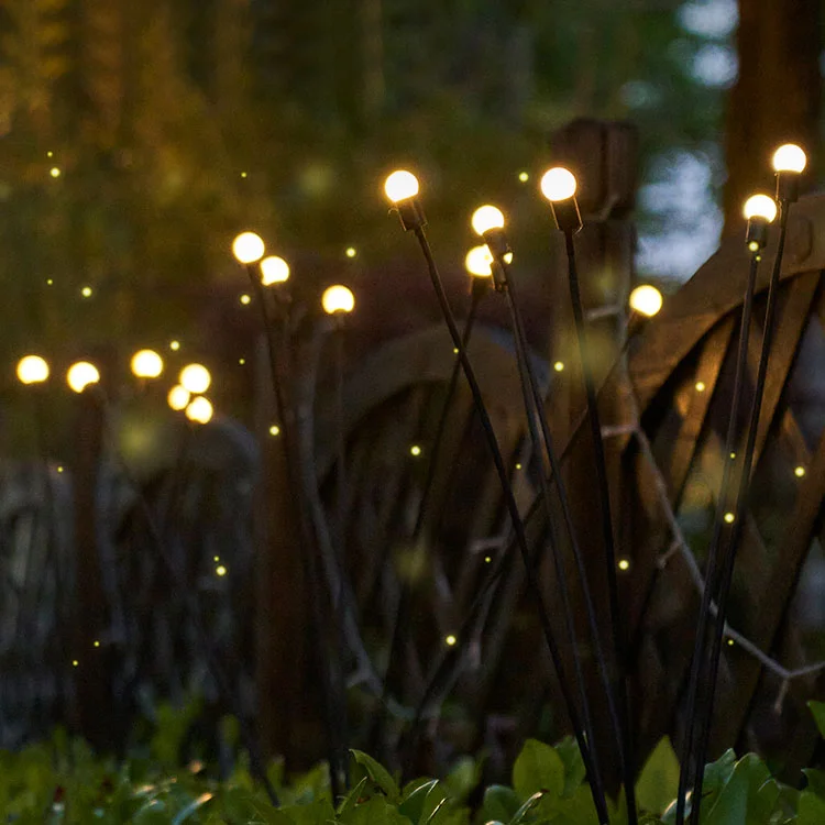 SM25744 Solar-Powered Plastic PP Dandelion Flower Stake Light - Green & Purple Decorative Small Lamp_3