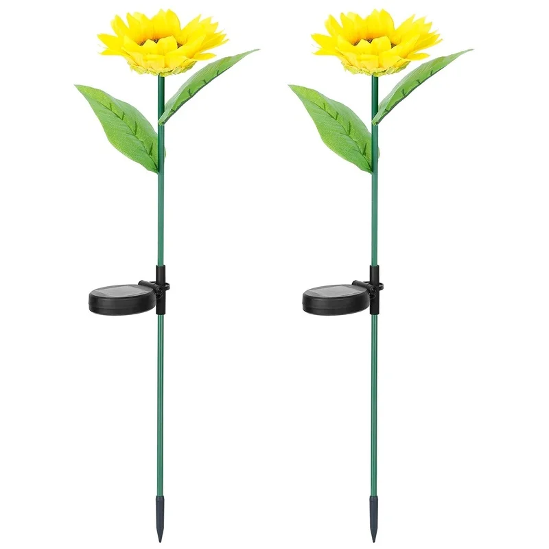 SM25745 Solar-Powered Plastic PP Dandelion Flower Stake Light, Green & Purple, Decorative Mini_2
