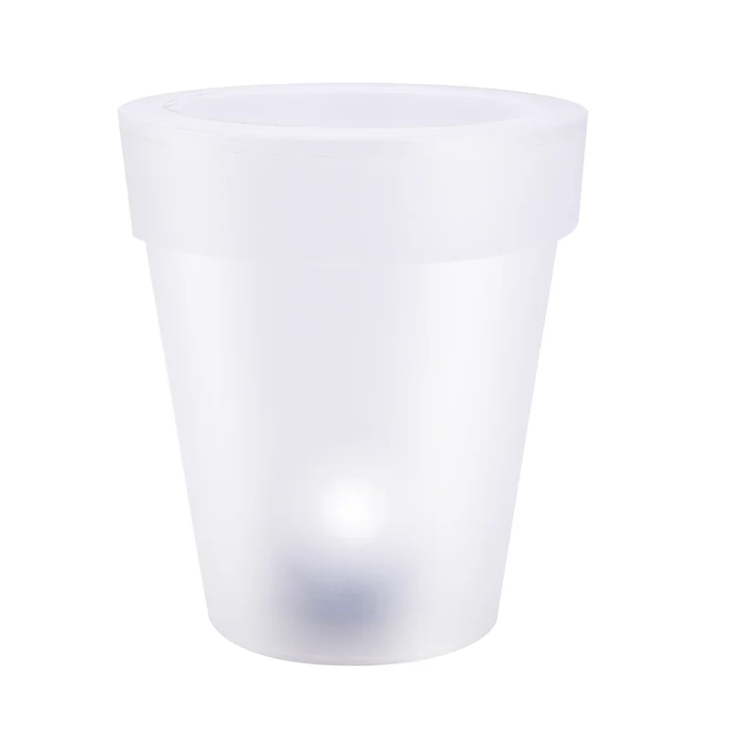 SM25748 Solar Powered Plastic PP Flowerpot Tabletop Light