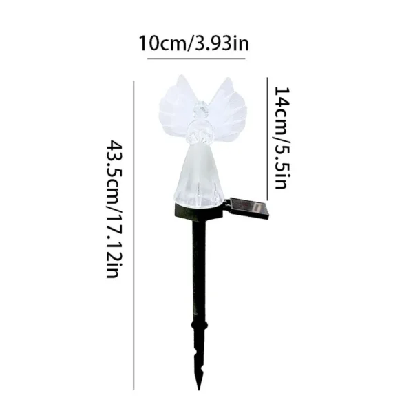 SM25760 Plastic PP Solar Cemetery Angel Stake Light