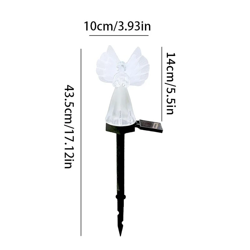SM25760 Plastic PP Solar Cemetery Angel Stake Light