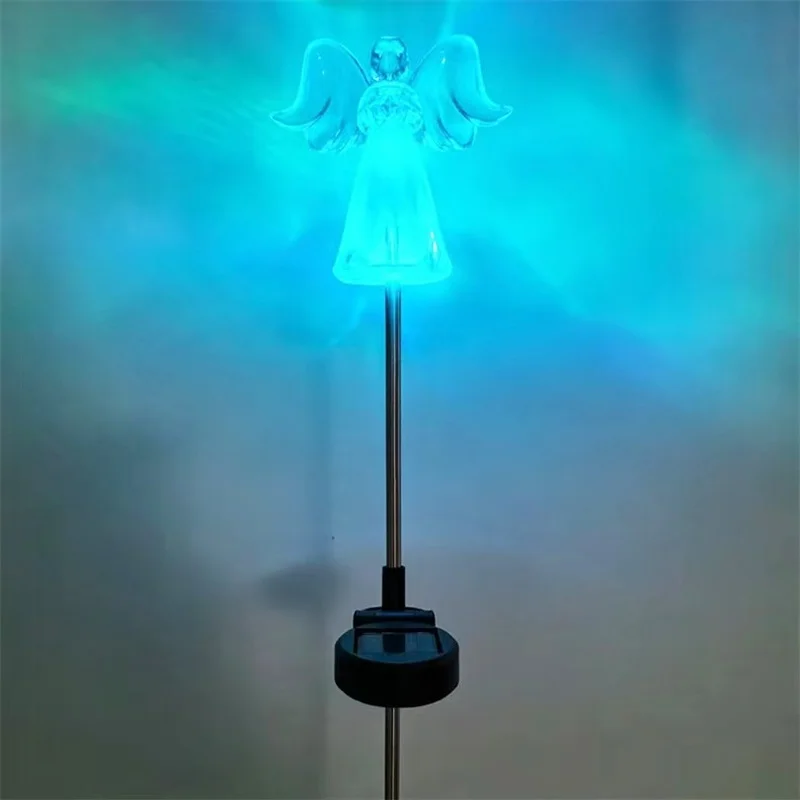 SM25810 PP Plastic Solar Garden Praying Angel Stake Light_3