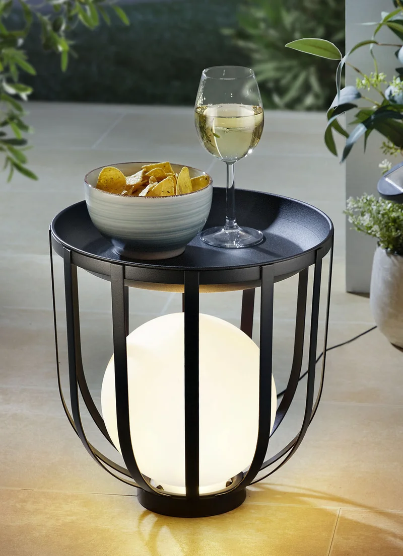 SM25824 Plastic PP Garden Table with Solar Lamp Tabletop Light_2
