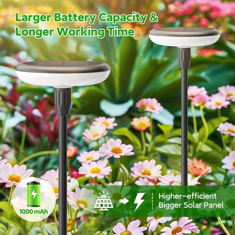 SM25863 ABS Plastic Super Bright Solar Disk Pathway Stake Light_4