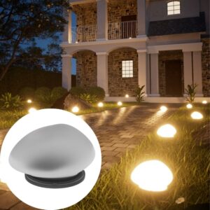 sm25884 solar powered freestanding pebble lights