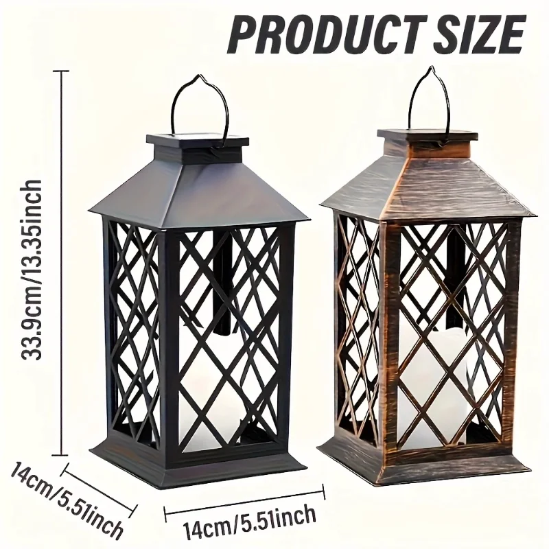 SM25901 ABS Plastic Solar Lantern Hanging Lights, Set of 2_3